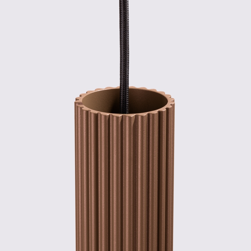 Brilagi - Lustre LED suspenso por cabo CRESTO 1xGU10/10W/230V castanho
