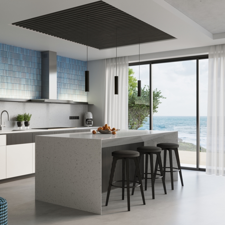 Brilagi - Lustre LED suspenso por cabo CRESTO 1xGU10/10W/230V preto