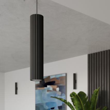 Brilagi - Lustre LED suspenso por cabo CRESTO 1xGU10/10W/230V preto