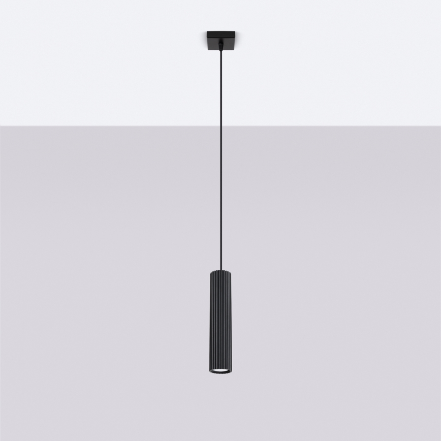 Brilagi - Lustre LED suspenso por cabo CRESTO 1xGU10/10W/230V preto