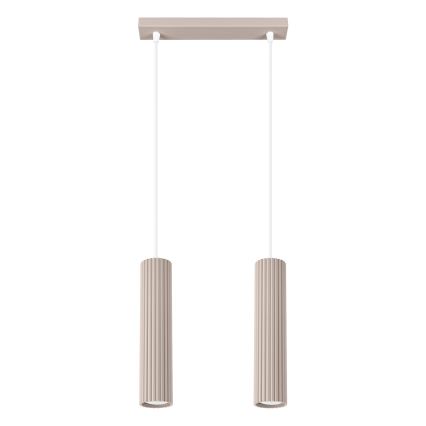 Brilagi - Lustre LED suspenso por cabo CRESTO 2xGU10/10W/230V taupe