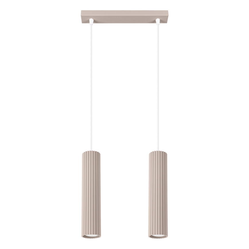 Brilagi - Lustre LED suspenso por cabo CRESTO 2xGU10/10W/230V taupe