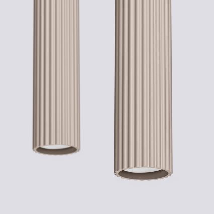 Brilagi - Lustre LED suspenso por cabo CRESTO 2xGU10/10W/230V taupe