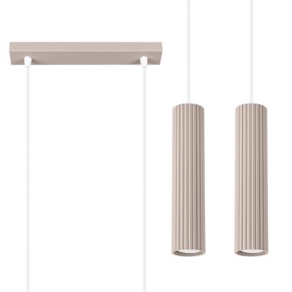 Brilagi - Lustre LED suspenso por cabo CRESTO 2xGU10/10W/230V taupe