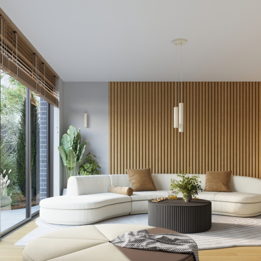 Brilagi - Lustre LED suspenso por cabo CRESTO 3xGU10/10W/230V cor creme