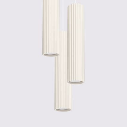 Brilagi - Lustre LED suspenso por cabo CRESTO 3xGU10/10W/230V cor creme