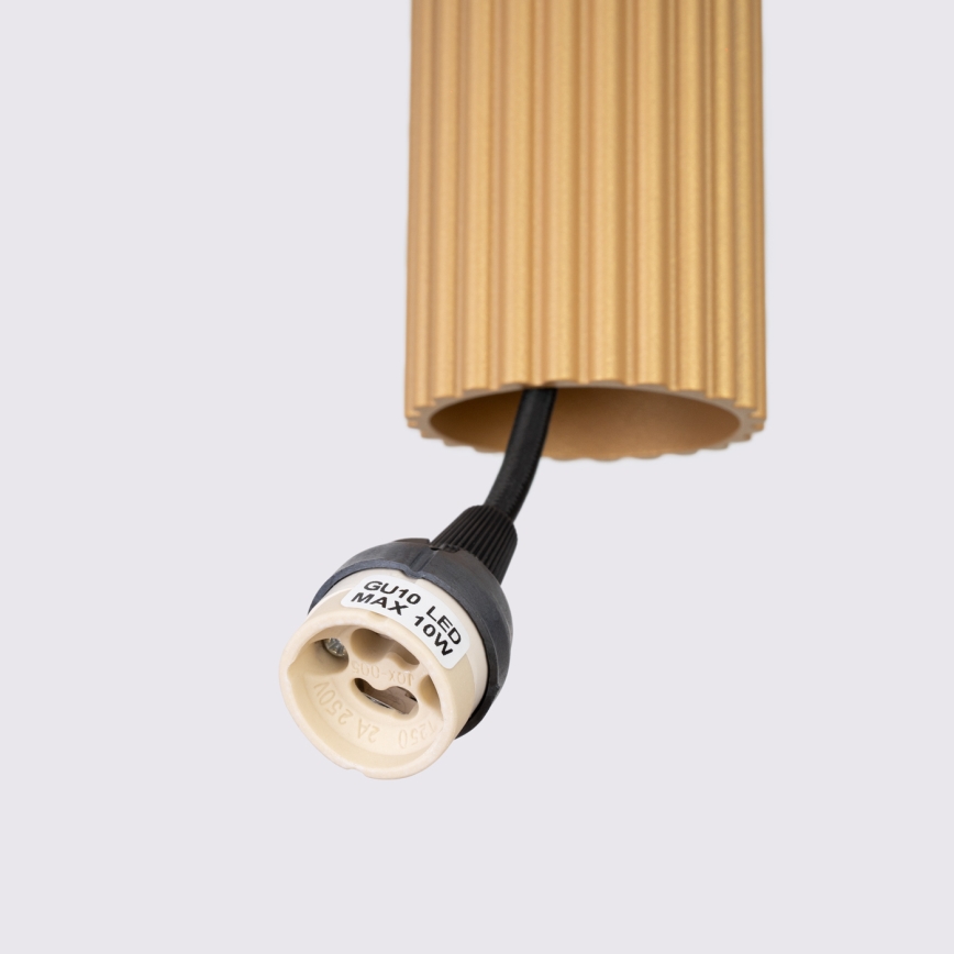 Brilagi - Lustre LED suspenso por cabo CRESTO 3xGU10/10W/230V dourado