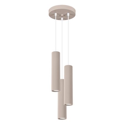 Brilagi - Lustre LED suspenso por cabo CRESTO 3xGU10/10W/230V taupe