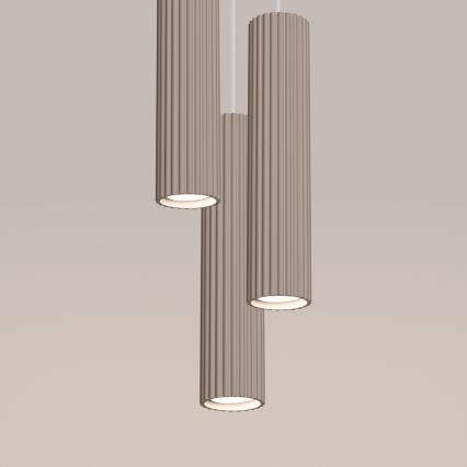 Brilagi - Lustre LED suspenso por cabo CRESTO 3xGU10/10W/230V taupe
