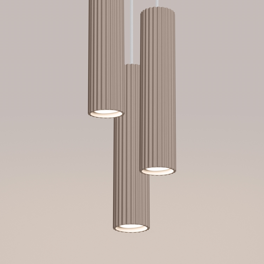 Brilagi - Lustre LED suspenso por cabo CRESTO 3xGU10/10W/230V taupe