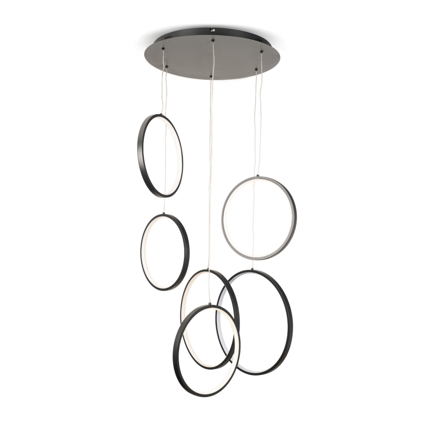 BRILAGI - Lustre LED suspenso por cabo ECHO LED/80W/230V 4000K Ø 50 cm preto