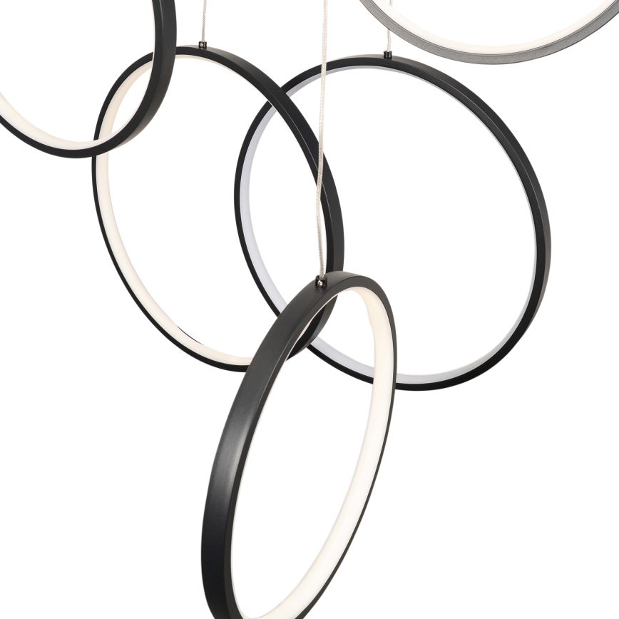 BRILAGI - Lustre LED suspenso por cabo ECHO LED/80W/230V 4000K Ø 50 cm preto