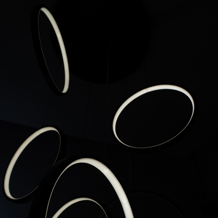 BRILAGI - Lustre LED suspenso por cabo ECHO LED/80W/230V 4000K Ø 50 cm preto