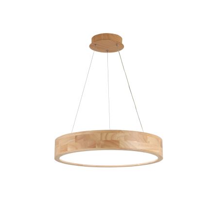 Brilagi - Lustre LED suspenso em cabo FALCON WOOD LED/30W/230V 3000/4000/6000K, diâmetro 45 cm, madeira