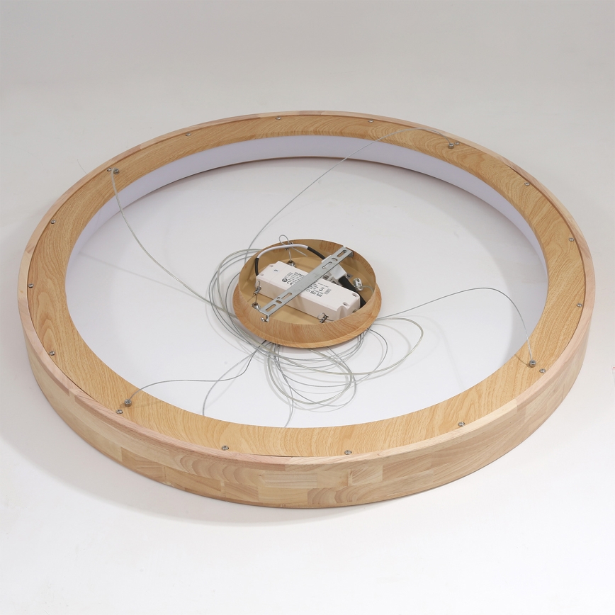 Brilagi - Lustre LED suspenso por cabo FALCON WOOD LED/60W/230V 3000/4000/6000K Ø 80 cm, acabamento em madeira