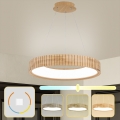 Brilagi - Lustre LED suspenso por cabo FALCON WOOD MODERN LED/40W/230V 3000/4000/6000K Ø 60 cm madeira