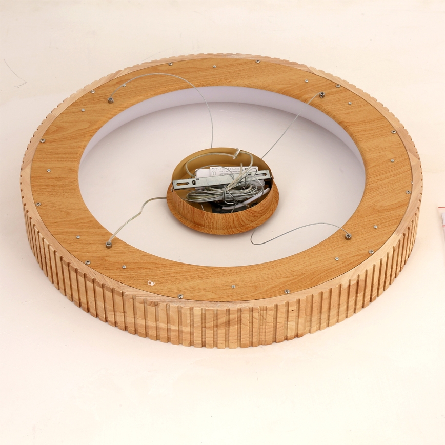 Brilagi - Lustre LED suspenso por cabo FALCON WOOD MODERN LED/40W/230V 3000/4000/6000K Ø 60 cm madeira