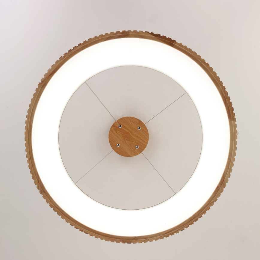 Brilagi - Lustre LED suspenso por cabo FALCON WOOD MODERN LED/40W/230V 3000/4000/6000K Ø 60 cm madeira
