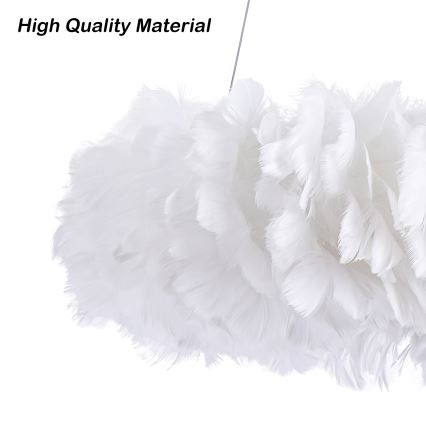 Brilagi - Lustre LED suspenso por cabo FEATHER 3x E27/40W/230V + 3x LED/3W Ø 50 cm branco