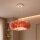 Brilagi - Lustre LED suspenso por cabo FEATHER 3xE27/40W/230V + 3xLED/3W Ø 50 cm rosa