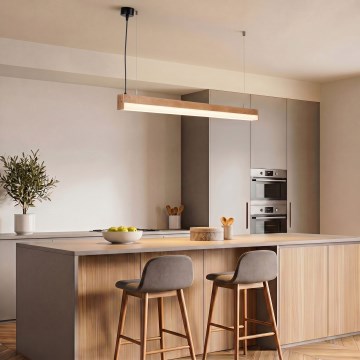 BRILAGI - Lustre LED suspenso por cabo GARDALINE LED/100W/230V 120 cm carvalho
