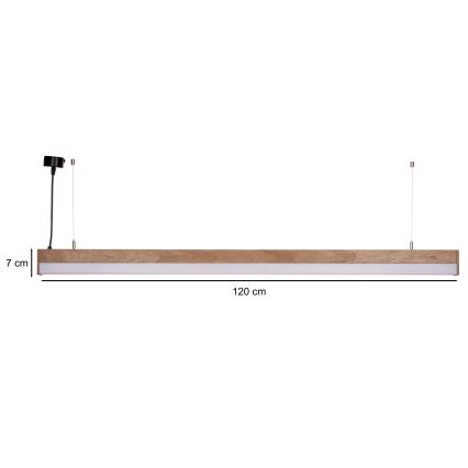 BRILAGI - Lustre LED suspenso por cabo GARDALINE LED/100W/230V carvalho