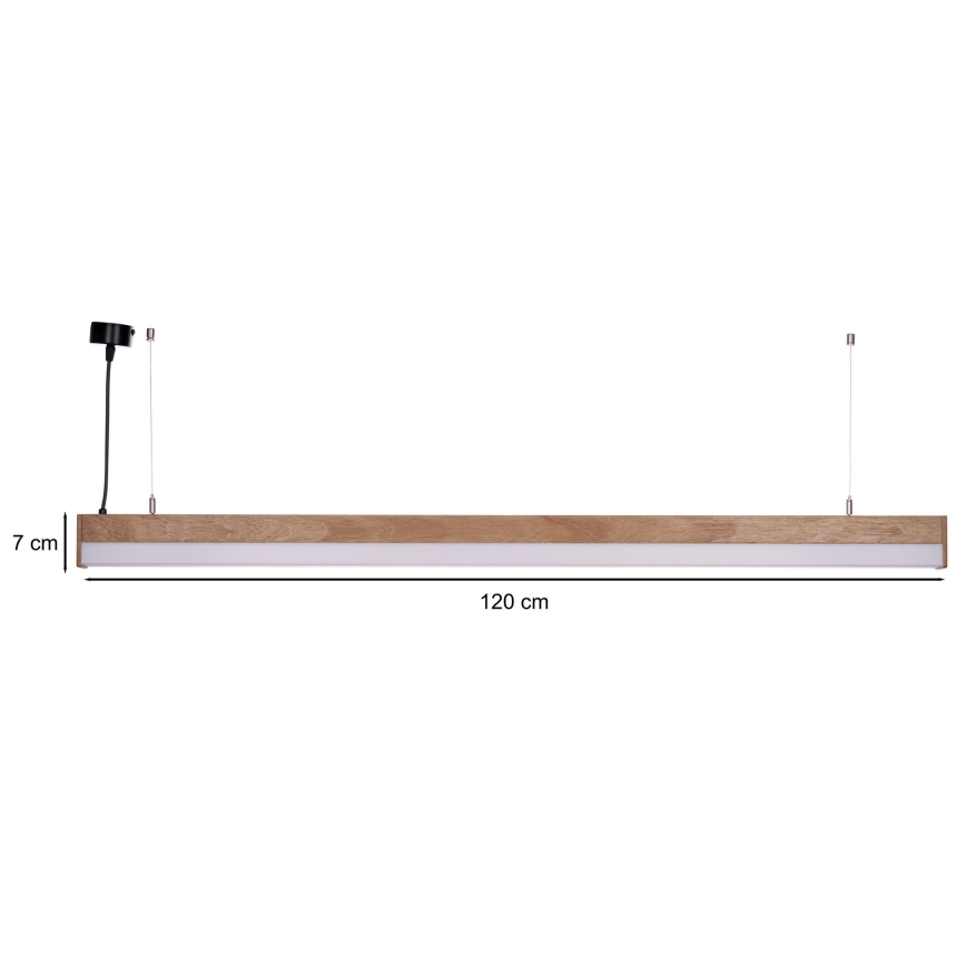 BRILAGI - Lustre LED suspenso por cabo GARDALINE LED/100W/230V carvalho
