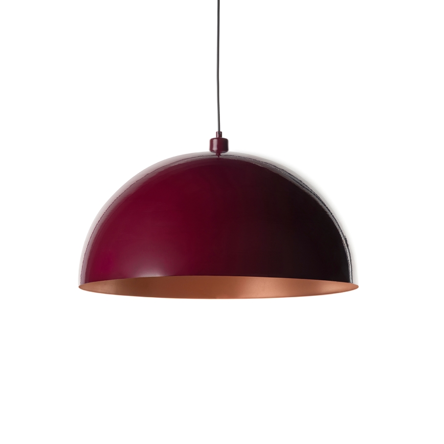 Brilagi - Lustre LED suspenso por cabo METALO 1xE27/40W/230V Ø 40 cm bordô/cobre
