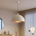 Brilagi - Lustre LED suspenso por cabo METALO 1xE27/40W/230V Ø 60 cm bege/cobre