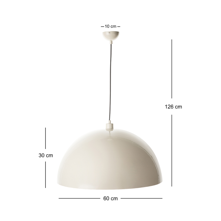 Brilagi - Lustre LED suspenso por cabo METALO 1xE27/40W/230V Ø 60 cm bege/cobre