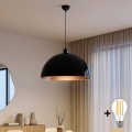 Brilagi - Lustre LED suspenso por cabo METALO 1xE27/40W/230V Ø 60 cm preto/cobre