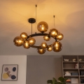 Brilagi - Lustre LED suspenso por cabo MILLA 15xG9/3W/230V castanho/castanho fumado