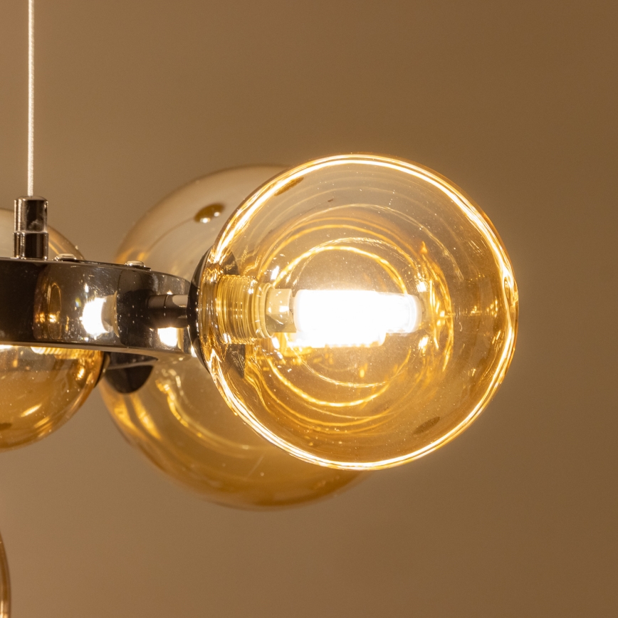 Brilagi - Lustre LED suspenso por cabo MILLA 15xG9/3W/230V preto cromado/dourado