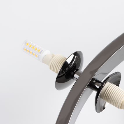 Brilagi - Lustre LED suspenso por cabo MILLA 15xG9/3W/230V preto cromado/dourado