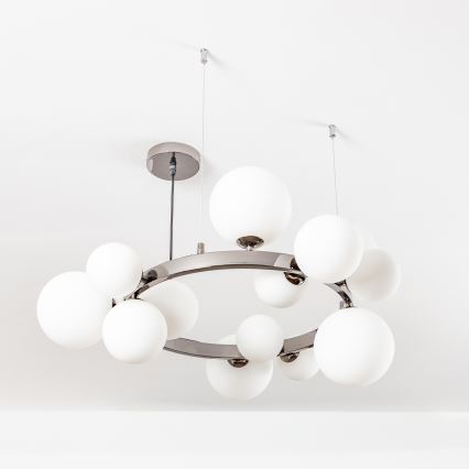 Brilagi - Lustre LED suspenso por cabo MILLA 15xG9/3W/230V preto cromo/branco