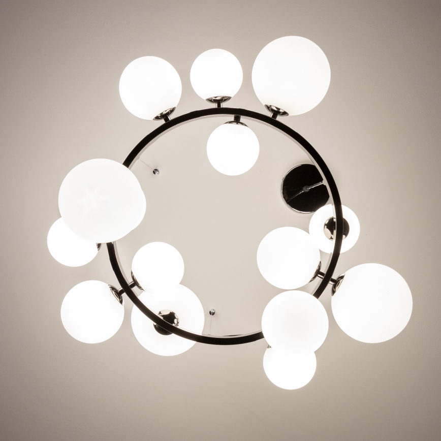 Brilagi - Lustre LED suspenso por cabo MILLA 15xG9/3W/230V preto cromo/branco