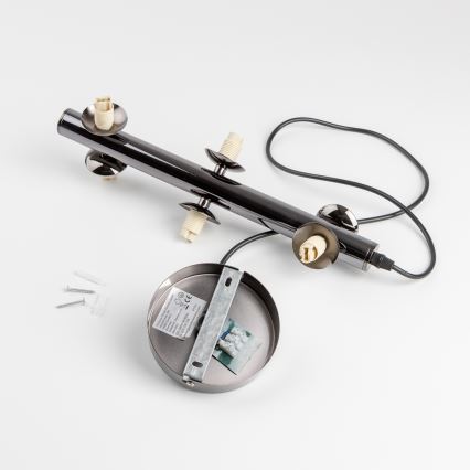 Brilagi - Lustre LED suspenso por cabo MILLA 6xG9/3W/230V cromado preto/vidro fumê