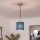 Brilagi - Lustre LED suspenso por cabo NUBILA 1xE27/60W/230V diâmetro 14 cm preto/azul escuro