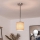 Brilagi - Lustre LED suspenso por cabo NUBILA 1xE27/60W/230V diâmetro 14 cm preto/castanho claro