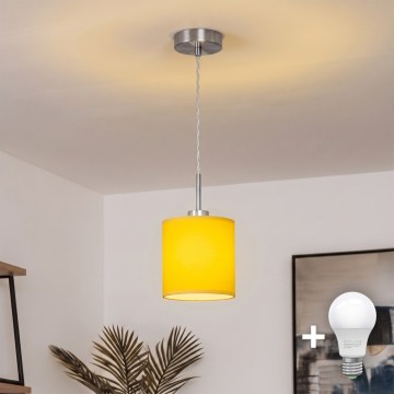 Brilagi - Lustre LED suspenso por cabo NUBILA 1xE27/60W/230V Ø 14 cm amarelo