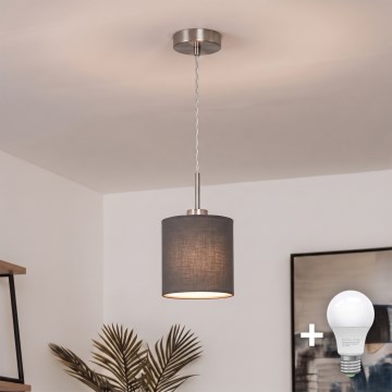 Brilagi - Lustre LED suspenso por cabo NUBILA 1xE27/60W/230V Ø 14 cm antracite
