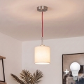 Brilagi - Lustre LED suspenso por cabo NUBILA 1xE27/60W/230V Ø 14 cm vermelho/creme
