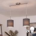 Brilagi - Lustre LED suspenso por cabo NUBILA 2xE27/60W/230V antracite