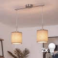 Brilagi - Lustre LED suspenso por cabo NUBILA 2xE27/60W/230V castanho
