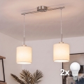 Brilagi - Lustre LED suspenso por cabo NUBILA 2xE27/60W/230V creme