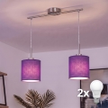 Brilagi - Lustre LED suspenso por cabo NUBILA 2xE27/60W/230V roxo
