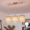 Brilagi - Lustre LED suspenso por cabo NUBILA 3xE27/60W/230V castanho