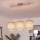 Brilagi - Lustre LED suspenso por cabo NUBILA 3xE27/60W/230V castanho