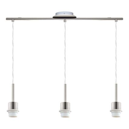 Brilagi - Lustre LED suspenso por cabo NUBILA 3xE27/60W/230V cinzento claro