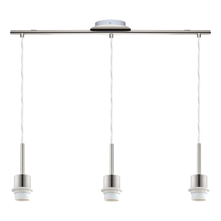 Brilagi - Lustre LED suspenso por cabo NUBILA 3xE27/60W/230V cinzento claro